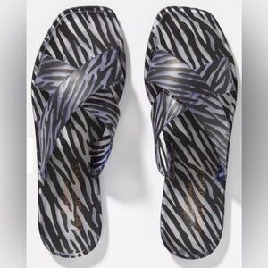 Anthropologie X Matisse Villa Jelly Zebra Print Women’s Sandals